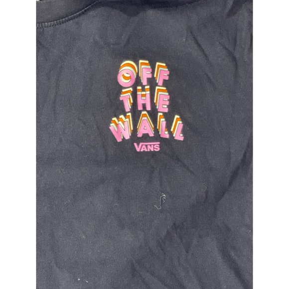 Vans Women's Black Long Sleeve T-shirt Cropped checker size Small pre-owned - Picture 3 of 11